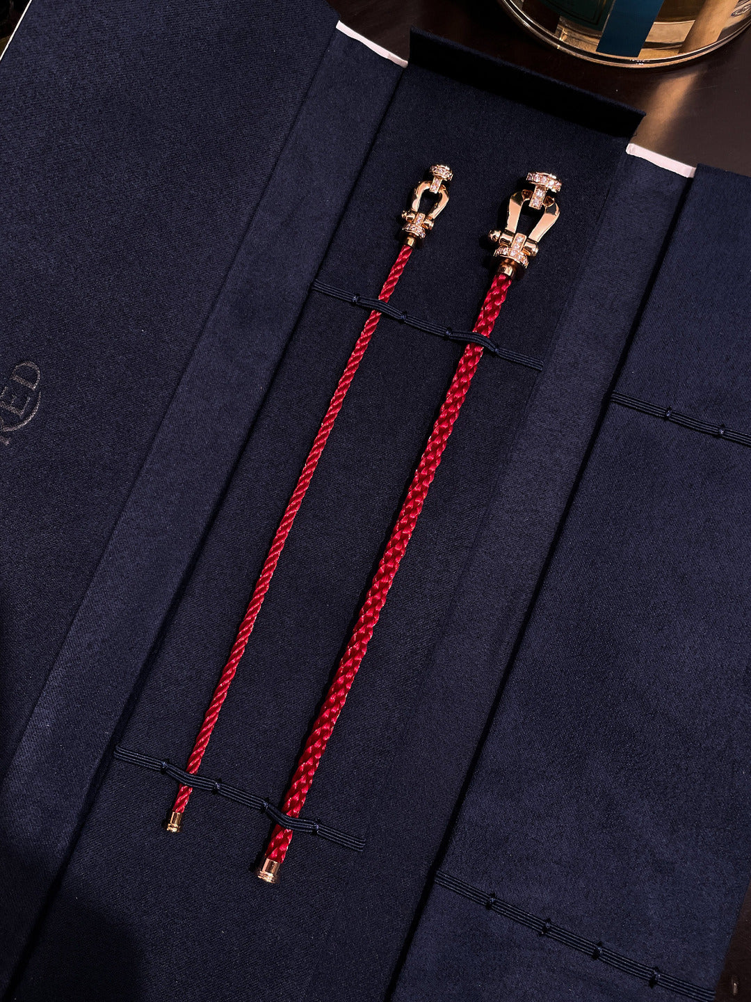 [OAKJURI Jewelry]FORCE 10 HALF DIAMOND PINK GOLD RED CORDERI LARGE AND MEDIUM MODEL