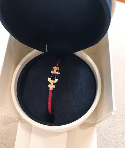 [OAKJURI Jewelry]FORCE 10 HALF DIAMOND PINK GOLD RED CORDERI LARGE AND MEDIUM MODEL