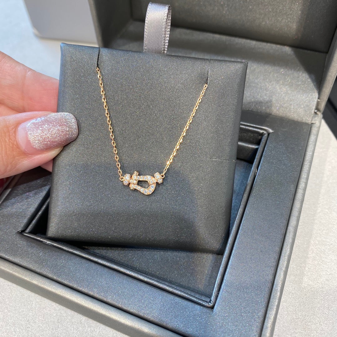 [OAKJURI Jewelry]FORCE 10 DIAMOND PINK GOLD NECKLACE MINI MODEL