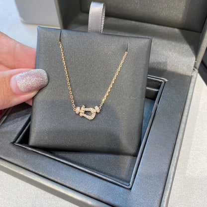 [OAKJURI Jewelry]FORCE 10 DIAMOND PINK GOLD NECKLACE MINI MODEL