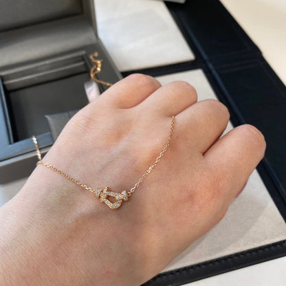 [OAKJURI Jewelry]FORCE 10 DIAMOND PINK GOLD NECKLACE MINI MODEL