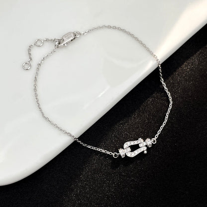 [OAKJURI Jewelry]FORCE 10 FULL DIAMOND BUCKLE CHAIN LINK MINI MODEL