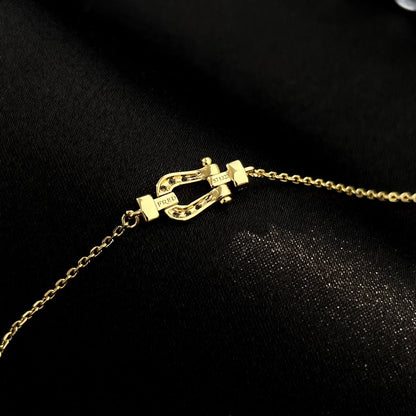 [OAKJURI Jewelry]FORCE 10 FULL DIAMOND BUCKLE CHAIN LINK MINI MODEL