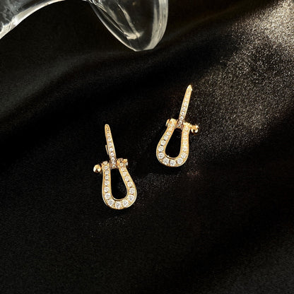 [OAKJURI Jewelry]FORCE 10 FULL DIAMOND DROP EARRINGS MEDIUM MODEL