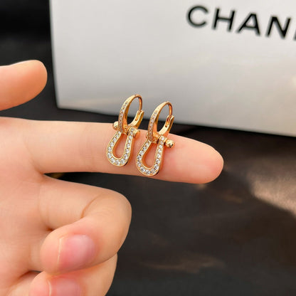 [OAKJURI Jewelry]FORCE 10 FULL DIAMOND DROP EARRINGS MEDIUM MODEL