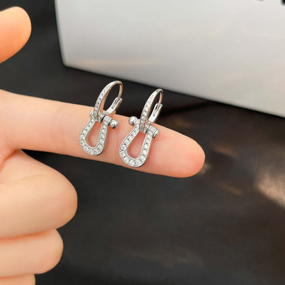 [OAKJURI Jewelry]FORCE 10 FULL DIAMOND DROP EARRINGS MEDIUM MODEL