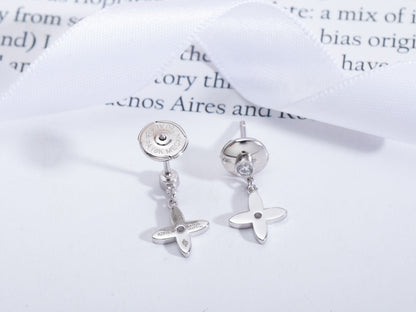 [OAKJURI Jewelry]VIDYLLE SILVER DIAMOND MINI DROP EARRINGS