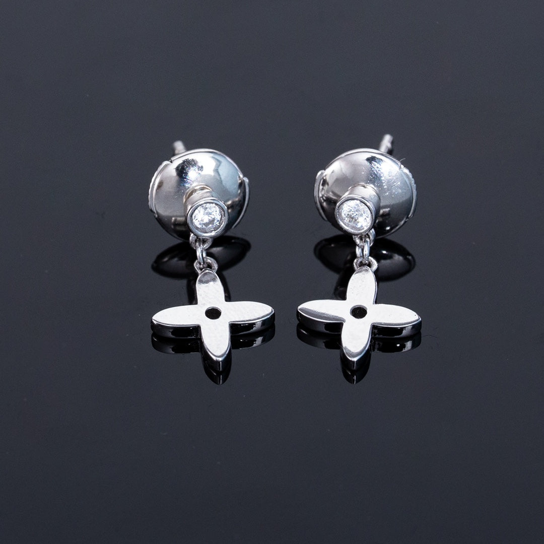[OAKJURI Jewelry]VIDYLLE SILVER DIAMOND MINI DROP EARRINGS