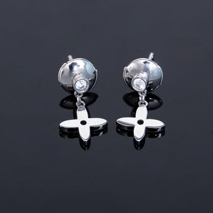 [OAKJURI Jewelry]VIDYLLE SILVER DIAMOND MINI DROP EARRINGS