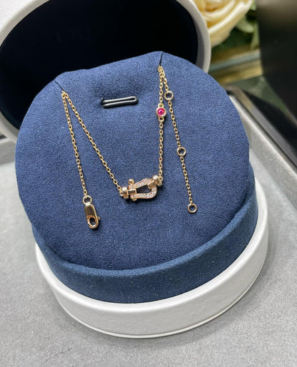 [OAKJURI Jewelry]FORCE 10 DIAMOND PINK GOLD NECKLACE