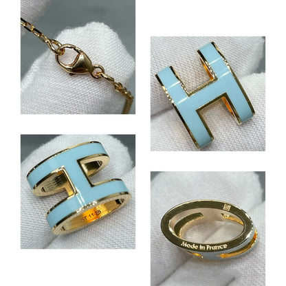 [OAKJURI Jewelry]POP H SKY BLUE NECKLACE
