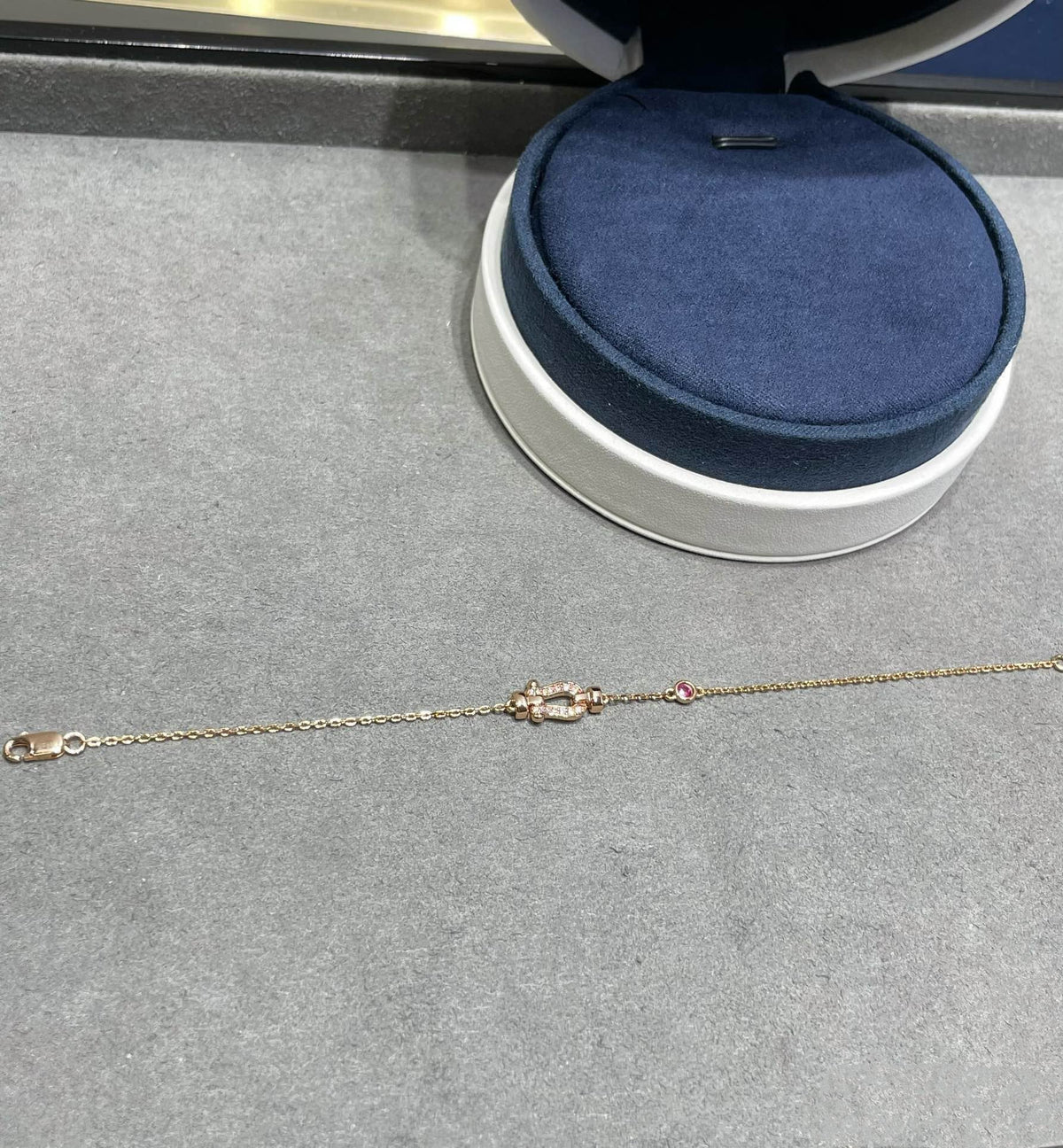[OAKJURI Jewelry]FORCE 10 DIAMOND CHAIN LINK PINK GOLD BRACELET