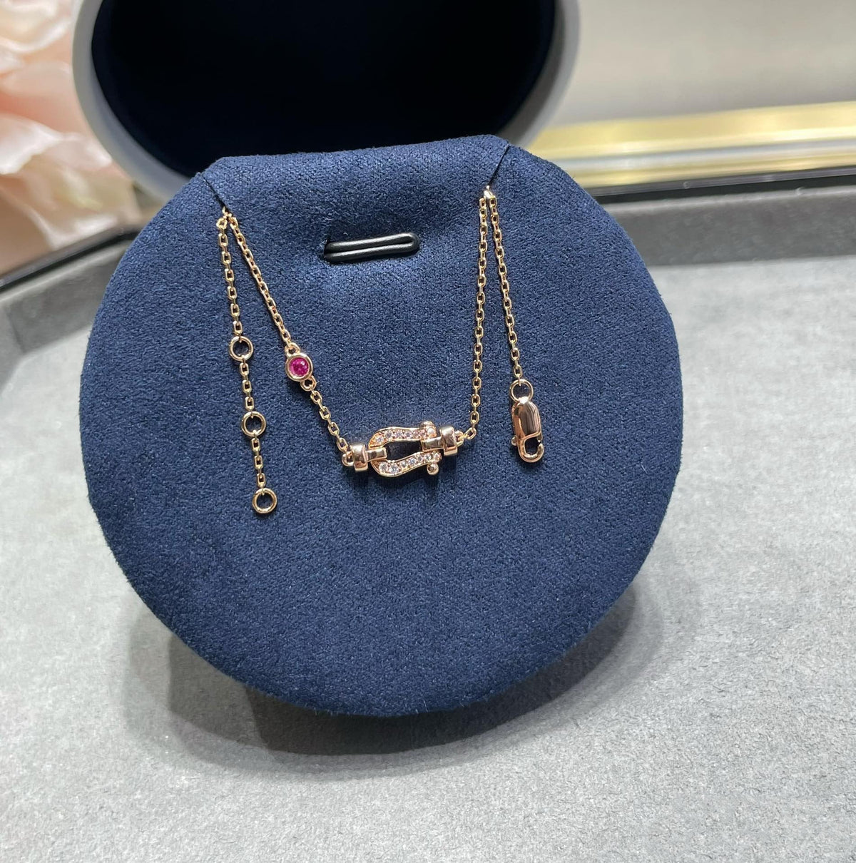 [OAKJURI Jewelry]FORCE 10 DIAMOND CHAIN LINK PINK GOLD BRACELET