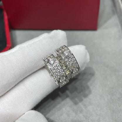 [OAKJURI Jewelry] LOVE 5.5MM DIAMOND PAVED EARRINGS