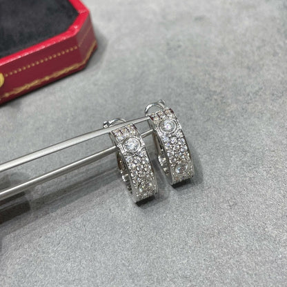 [OAKJURI Jewelry] LOVE 5.5MM DIAMOND PAVED EARRINGS