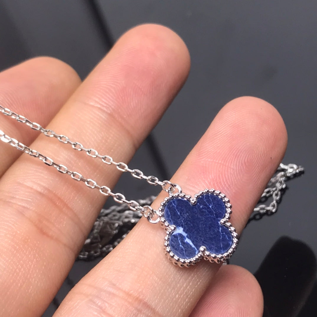 [OAKJURI Jewelry]CLOVER PIETERSITE SILVER LONG NECKLACE