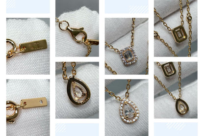 [OAKJURI Jewelry]MY TWIN 2 ROW DIAMOND NECKLACE