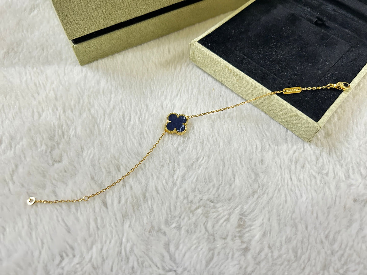 [OAKJURI Jewelry]CLOVER 1 MOTIF PIETERSITE BRACELET