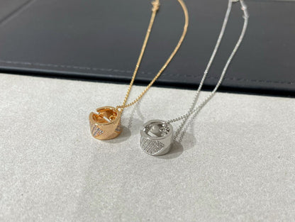 [OAKJURI Jewelry]LIENS EVIDENCE DIAMOND PAVED NECKLACE