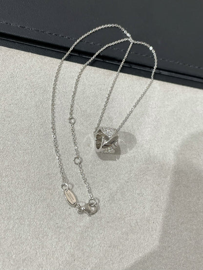 [OAKJURI Jewelry]LIENS EVIDENCE DIAMOND PAVED NECKLACE