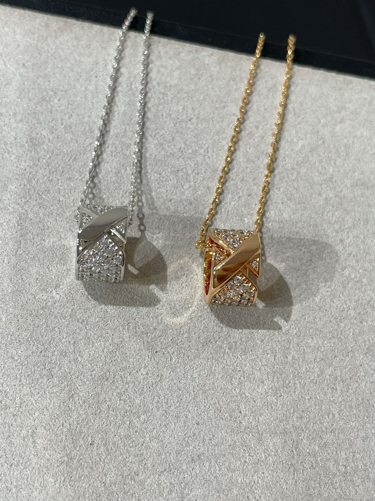 [OAKJURI Jewelry]LIENS EVIDENCE DIAMOND PAVED NECKLACE