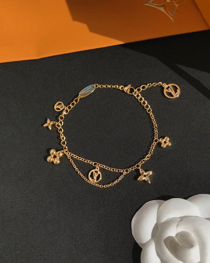 [OAKJURI Jewelry]BLOOMING PINK GOLD MOP BRACELET