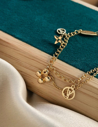[OAKJURI Jewelry]BLOOMING PINK GOLD MOP BRACELET