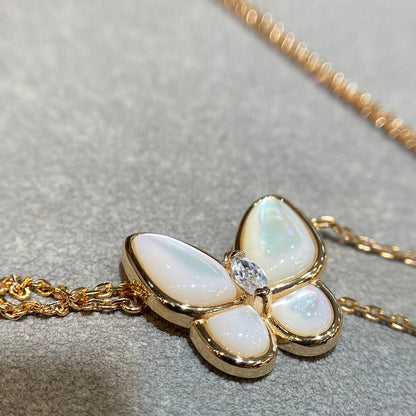 [OAKJURI Jewelry]BUTTERFLY MOP DIAMOND NECKLACE