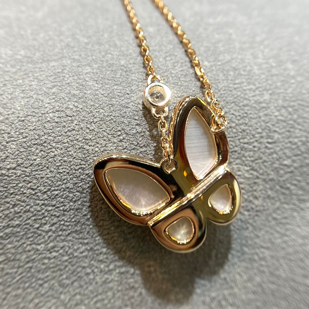 [OAKJURI Jewelry]BUTTERFLY MOP DIAMOND NECKLACE