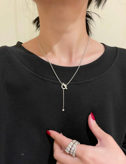 [OAKJURI Jewelry]FINESSE SILVER DIAMOND NECKLACE