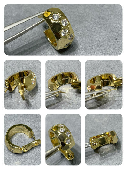 [OAKJURI Jewelry]BEE LOVE DIAMOND HOOP EARRINGS