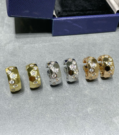 [OAKJURI Jewelry]BEE LOVE DIAMOND HOOP EARRINGS