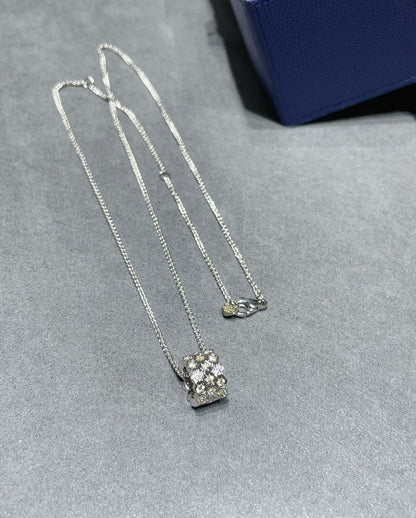 [OAKJURI Jewelry]BEE LOVE DIAMOND PAVED 3 ROW NECKLACE