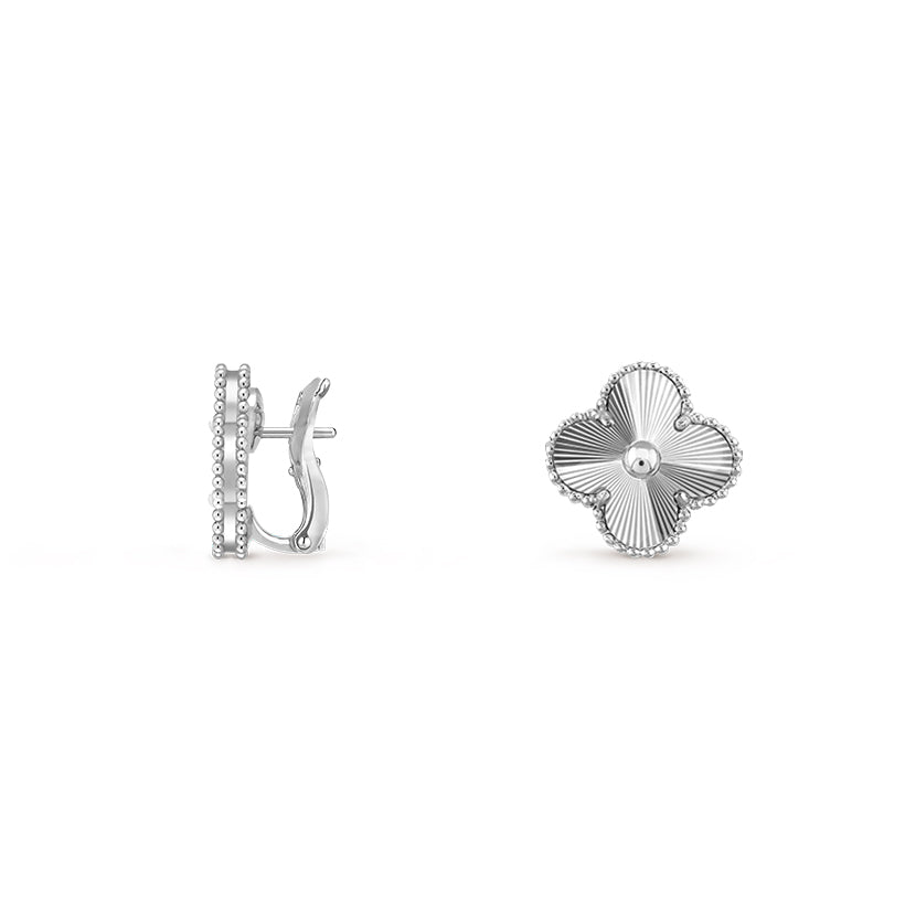 [OAKJURI Jewelry]CLOVER SILVER 15MM MOP EARRINGS COLLECTION