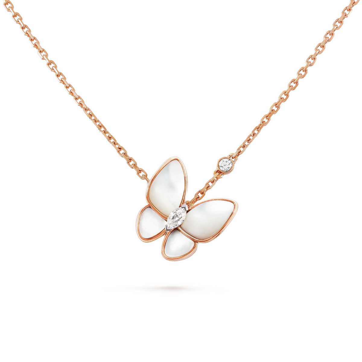 [OAKJURI Jewelry]BUTTERFLY MOP DIAMOND NECKLACE
