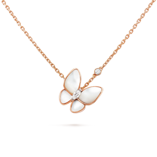 [OAKJURI Jewelry]BUTTERFLY MOP DIAMOND NECKLACE