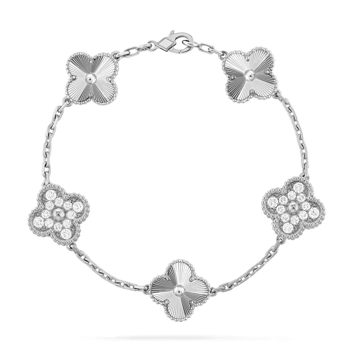 [OAKJURI Jewelry] CLOVER 5 MOTIF LASER BRACELET COLLECTION
