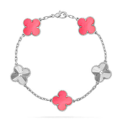 [OAKJURI Jewelry] CLOVER 5 MOTIFS  PINK MOP BRACELET COLLECTION