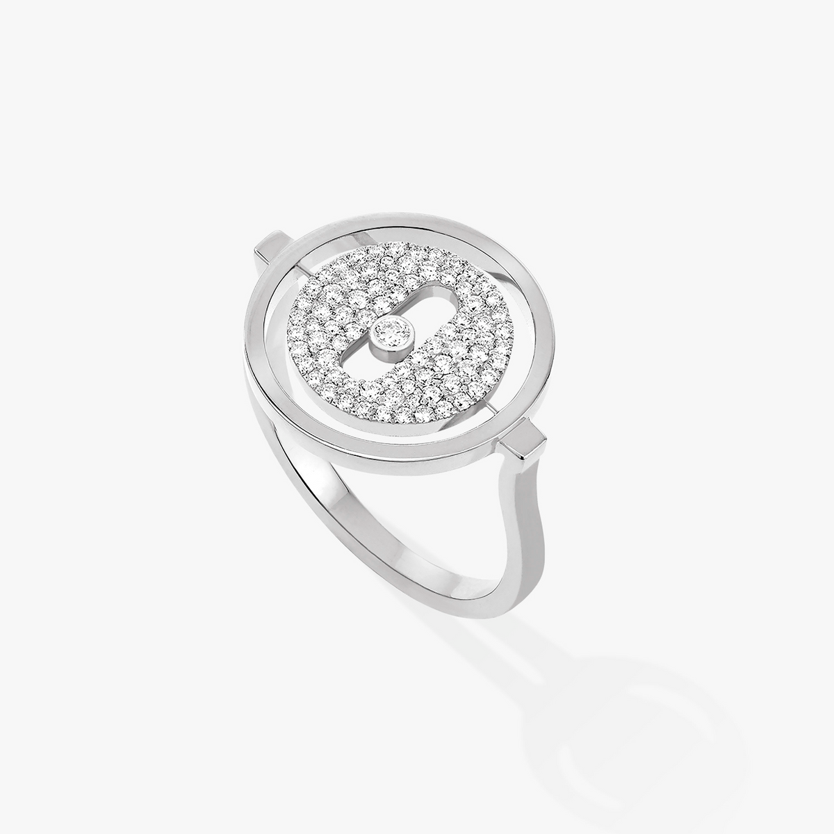 [OAKJURI Jewelry]LUCKY MOVE PAVED SILVER DIAMOND RING
