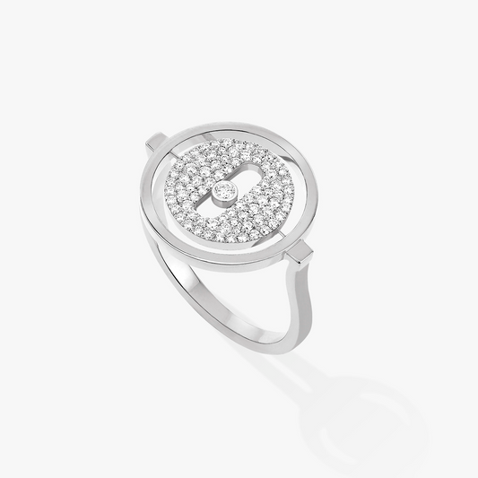 [OAKJURI Jewelry]LUCKY MOVE PAVED SILVER DIAMOND RING