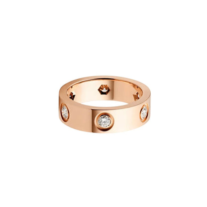 [OAKJURI Jewelry] LOVE 5.5MM 6 DIAMOND RING