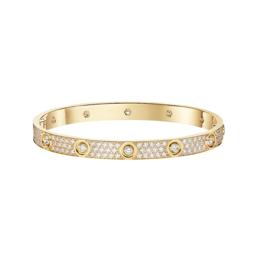 [OAKJURI Jewelry] LOVE BRACELET 6.1MM DIAMOND-PAVED 10 BIG DIAMONDS