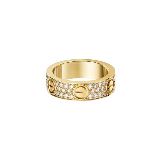 [OAKJURI Jewelry] LOVE RING 5.5MM DIAMONDS PAVED