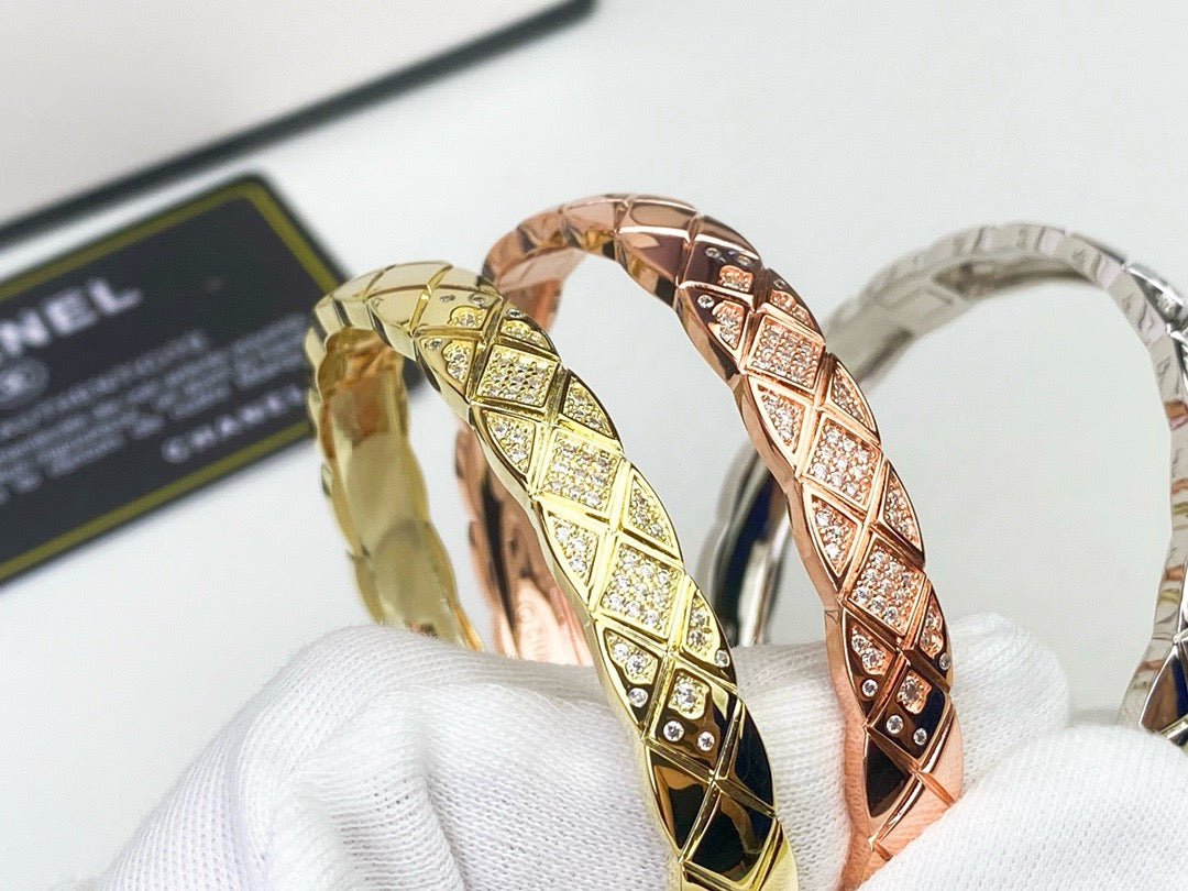 [OAKJURI Jewelry]KOKO CRUSH HALF DIAMONDS GLOD SILVER ROSE GOLD