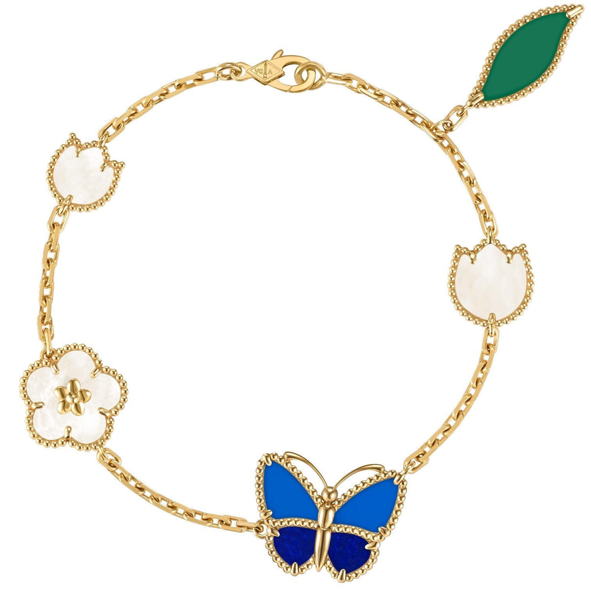 [OAKJURI Jewelry]LUCKY SPRING BUTTERFLY 5 MOTIF BRACELET