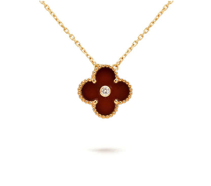 [OAKJURI Jewelry]CLOVER 15MM CHRISTMAS LIMITED EDITION SINGLE FLOWER NECKLACE