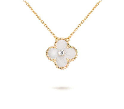 [OAKJURI Jewelry]CLOVER 15MM CHRISTMAS LIMITED EDITION SINGLE FLOWER NECKLACE