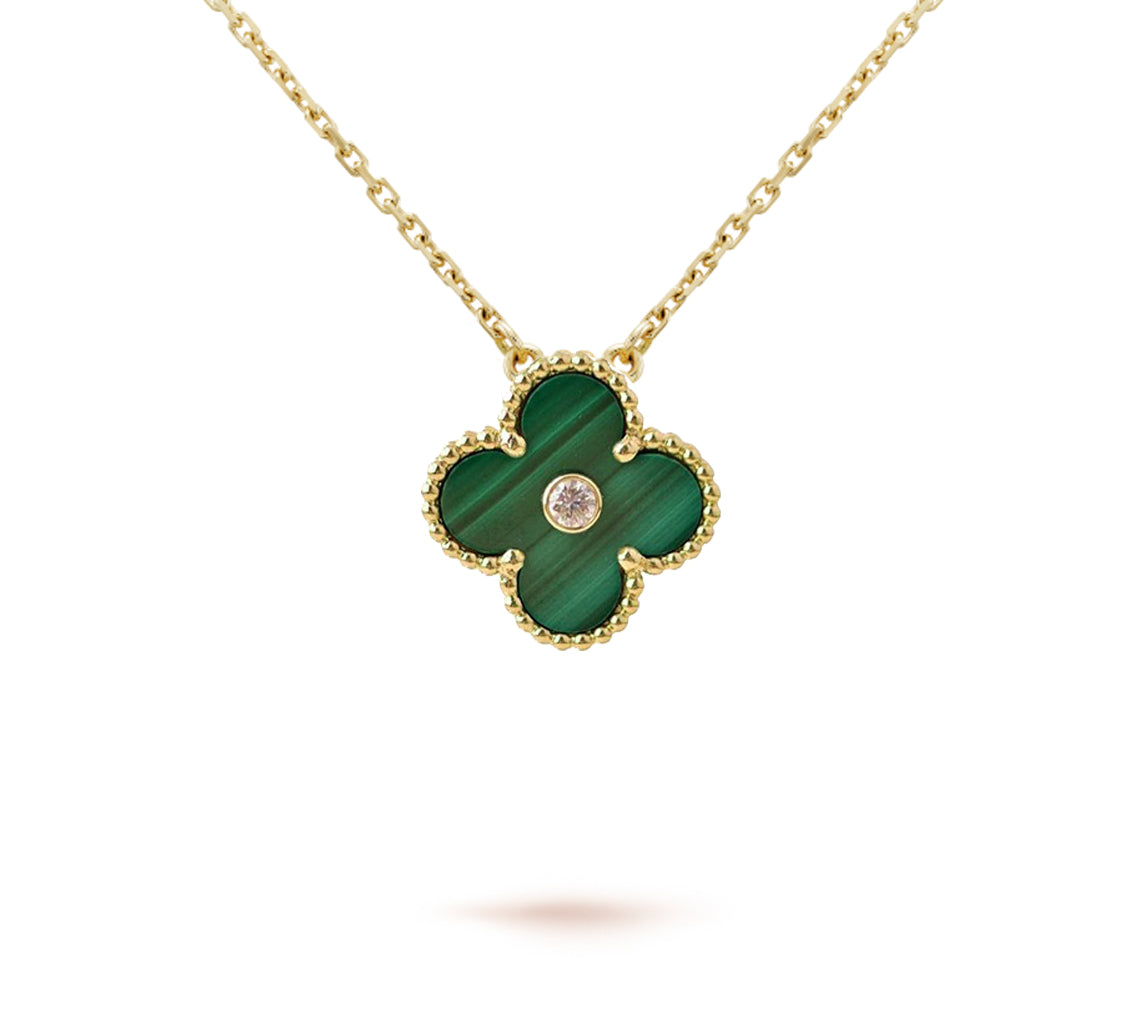 [OAKJURI Jewelry]CLOVER 15MM CHRISTMAS LIMITED EDITION SINGLE FLOWER NECKLACE