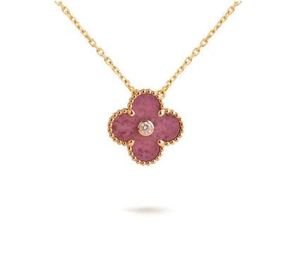 [OAKJURI Jewelry]CLOVER 15MM CHRISTMAS LIMITED EDITION SINGLE FLOWER NECKLACE