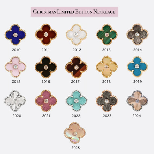 [OAKJURI Jewelry]CLOVER 15MM CHRISTMAS LIMITED EDITION SINGLE FLOWER NECKLACE